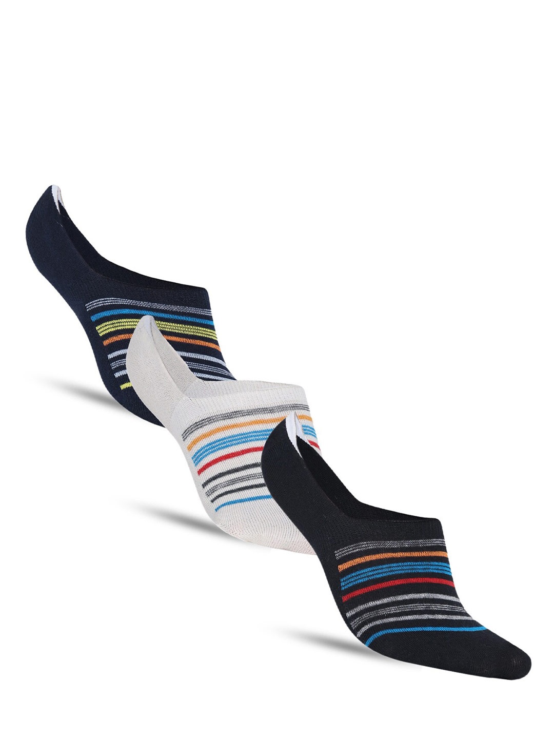 

Dollar Socks Men Pack Of 3 Patterned Shoe Liners Socks, White