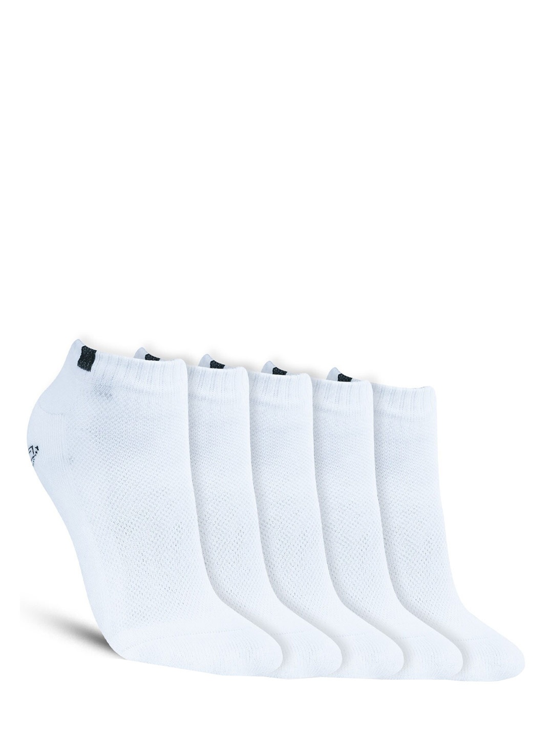 

Dollar Socks Men Pack Of 5 Patterned Cotton Ankle-Length Socks, White