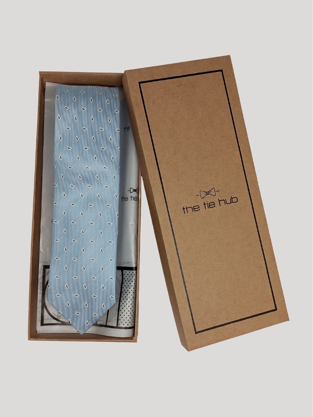 

The Tie Hub Men Woven Design Broad Tie, Blue