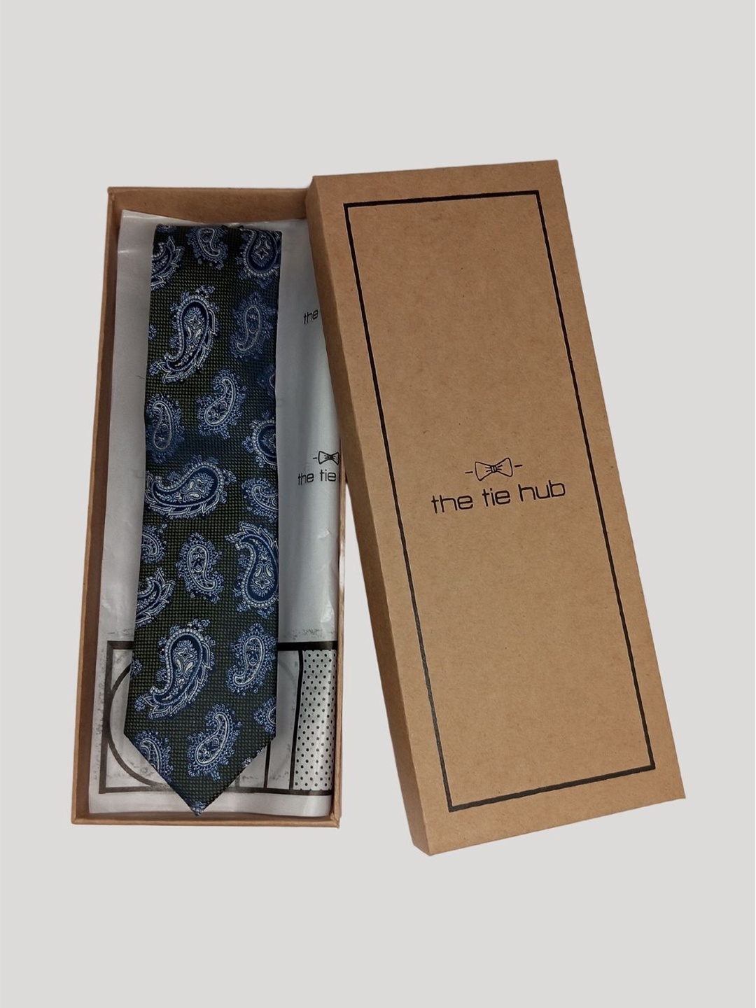 

The Tie Hub Men Woven Design Silk Broad Tie, Green