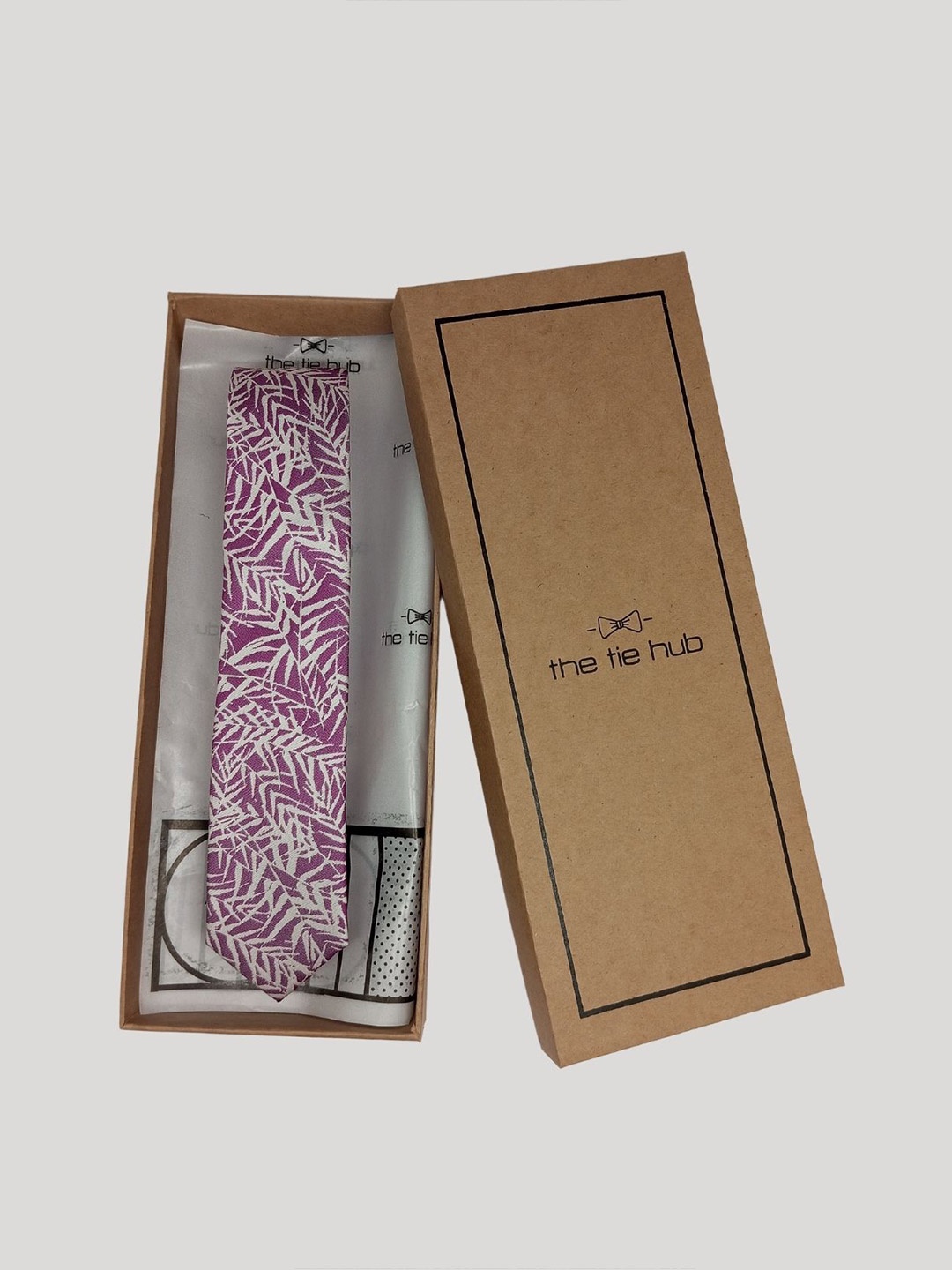

The Tie Hub Men Woven Design Silk Broad Tie, Purple