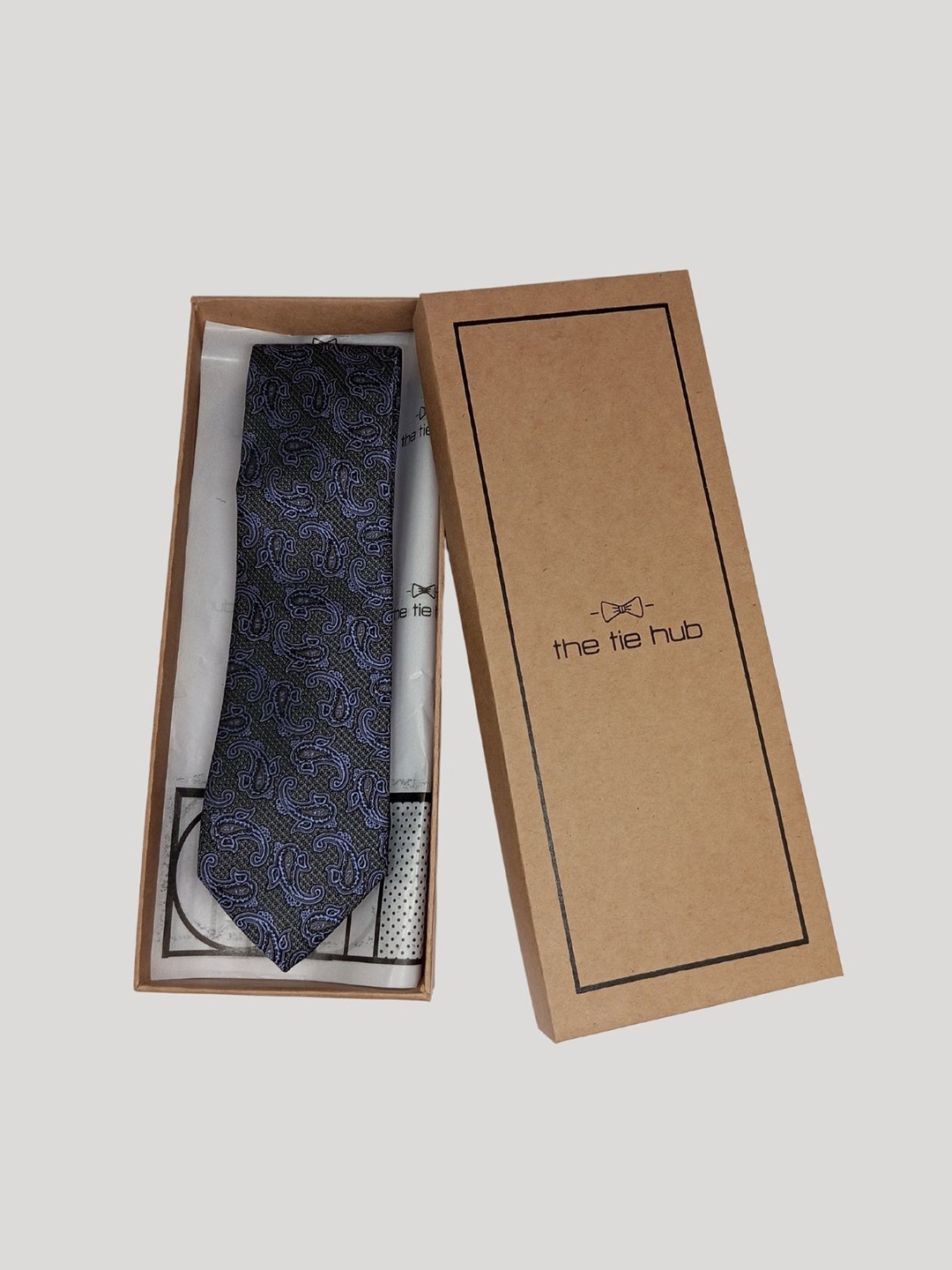 

The Tie Hub Men Woven Design Skinny Tie, Green