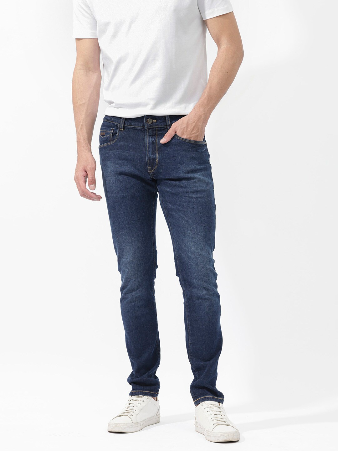 

RARE RABBIT Men Isaak Slim Fit Jeans, Blue