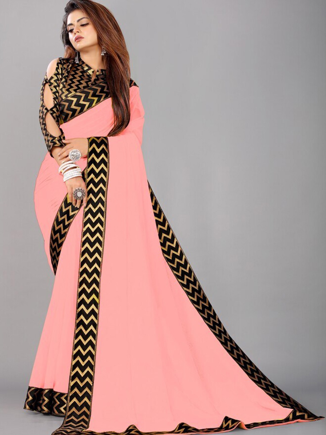 

Flip The Style Pure Georgette Bhagalpuri Saree, Orange