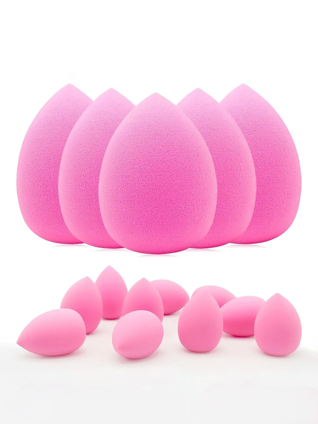 

FEELHIGH Professional Set Of 12 Makeup Blender Sponges With Mini Sponge - Pink