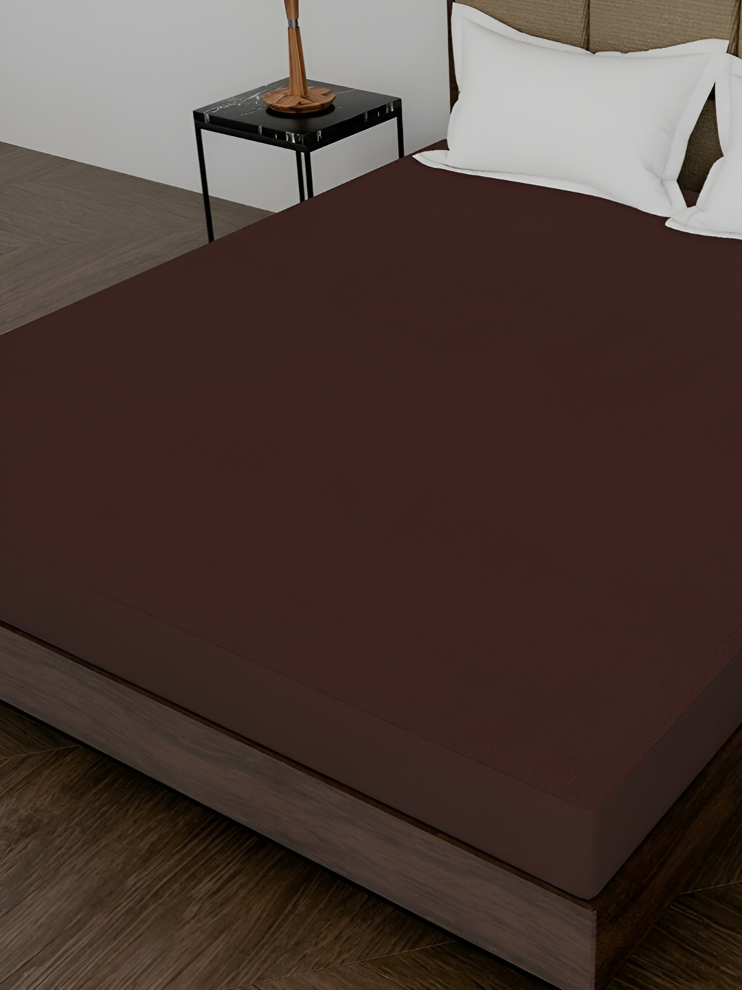 

RF RELAXFEEL Brown Fitted King Size Cotton Water Resistant Mattress Protector