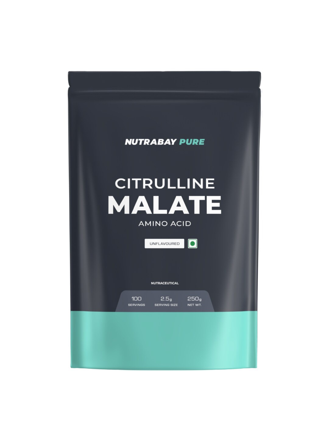 

Nutrabay Pure 100% Unflavoured Citrulline Malate-250gms, Black