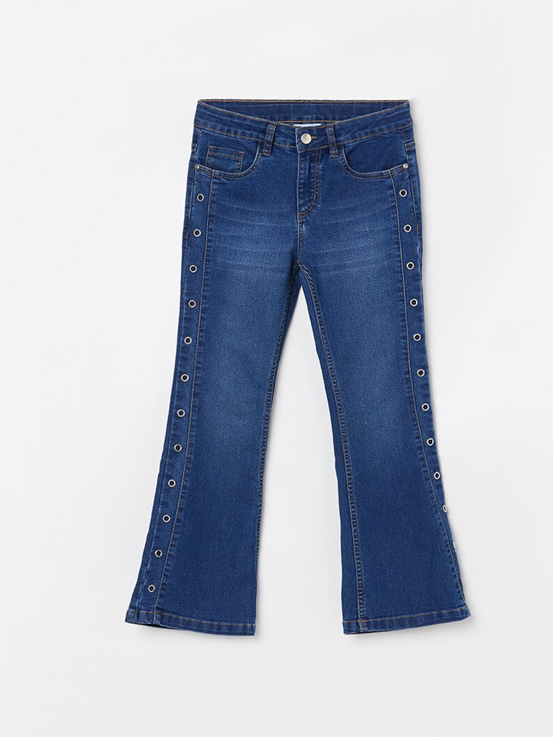 

Fame Forever by Lifestyle Girls Bootcut Clean Look Light Fade Jeans, Blue