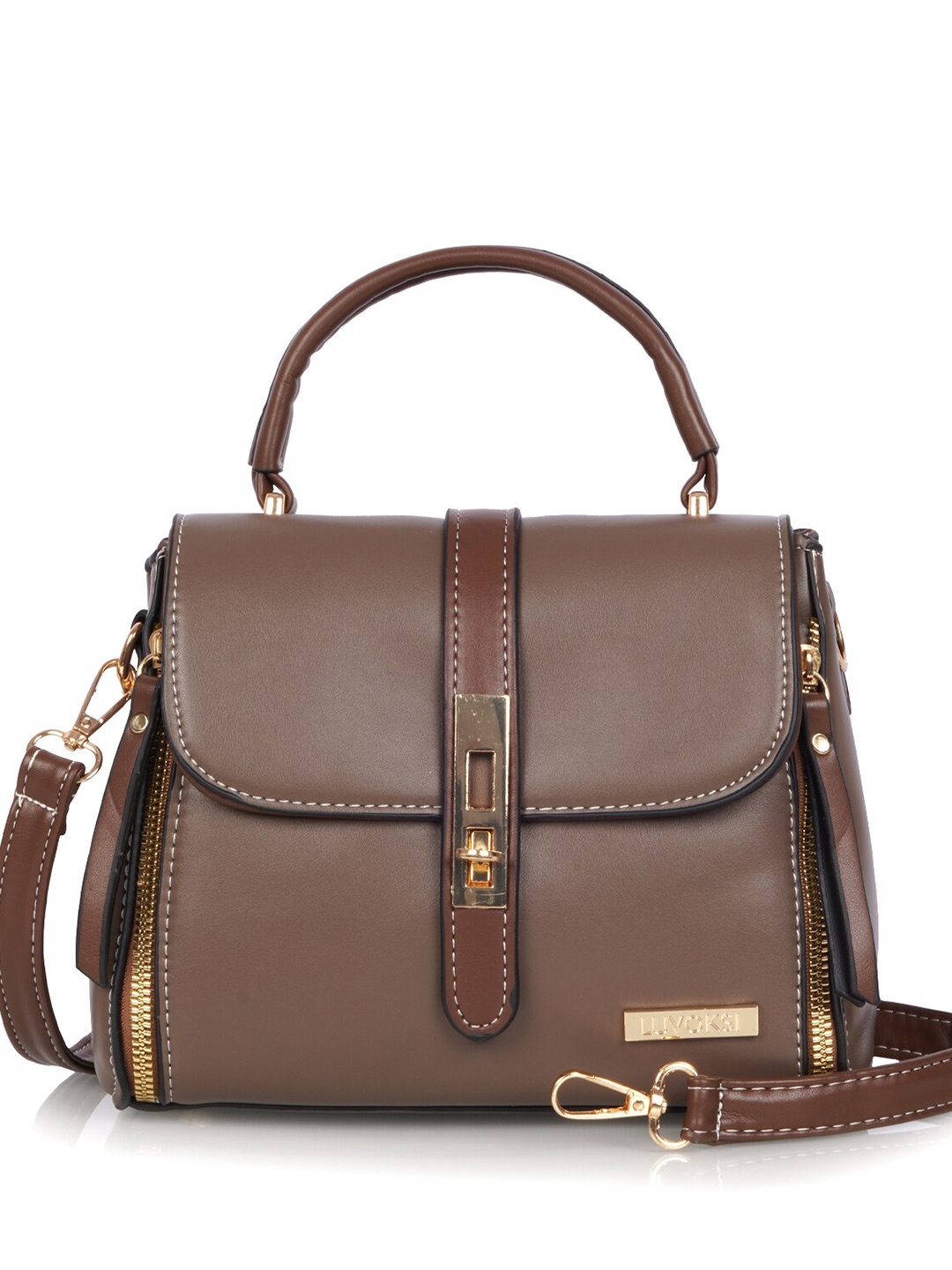 

Luvoksi Structured Satchel, Coffee brown