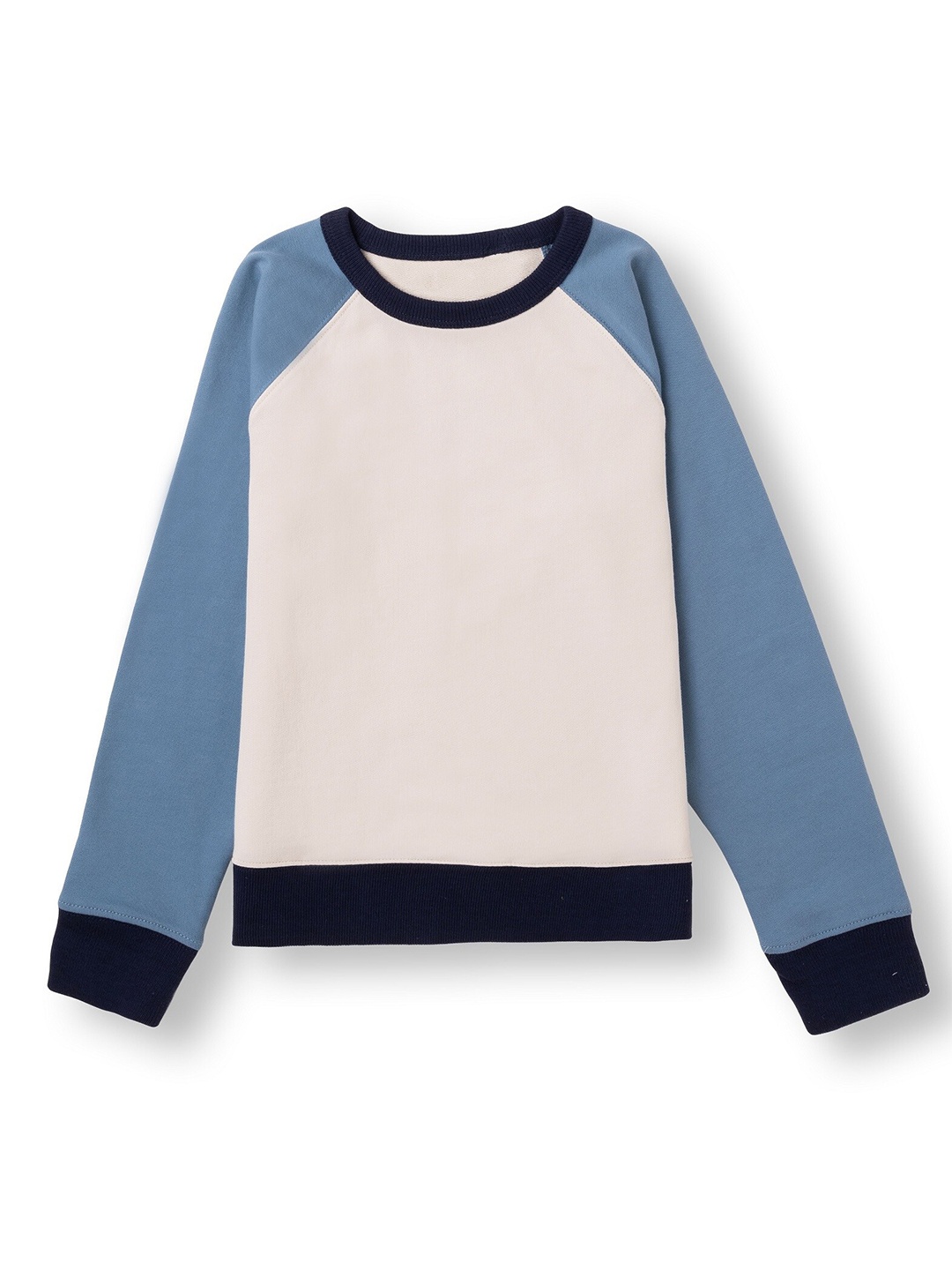 

AMPED Boys Solid Raglan Sleeves Cotton Sweatshirt, Blue