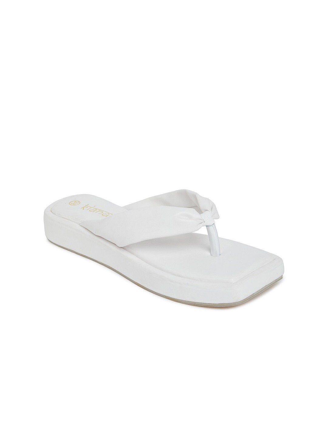 

Kiana Open Toe Flatform Heels, White