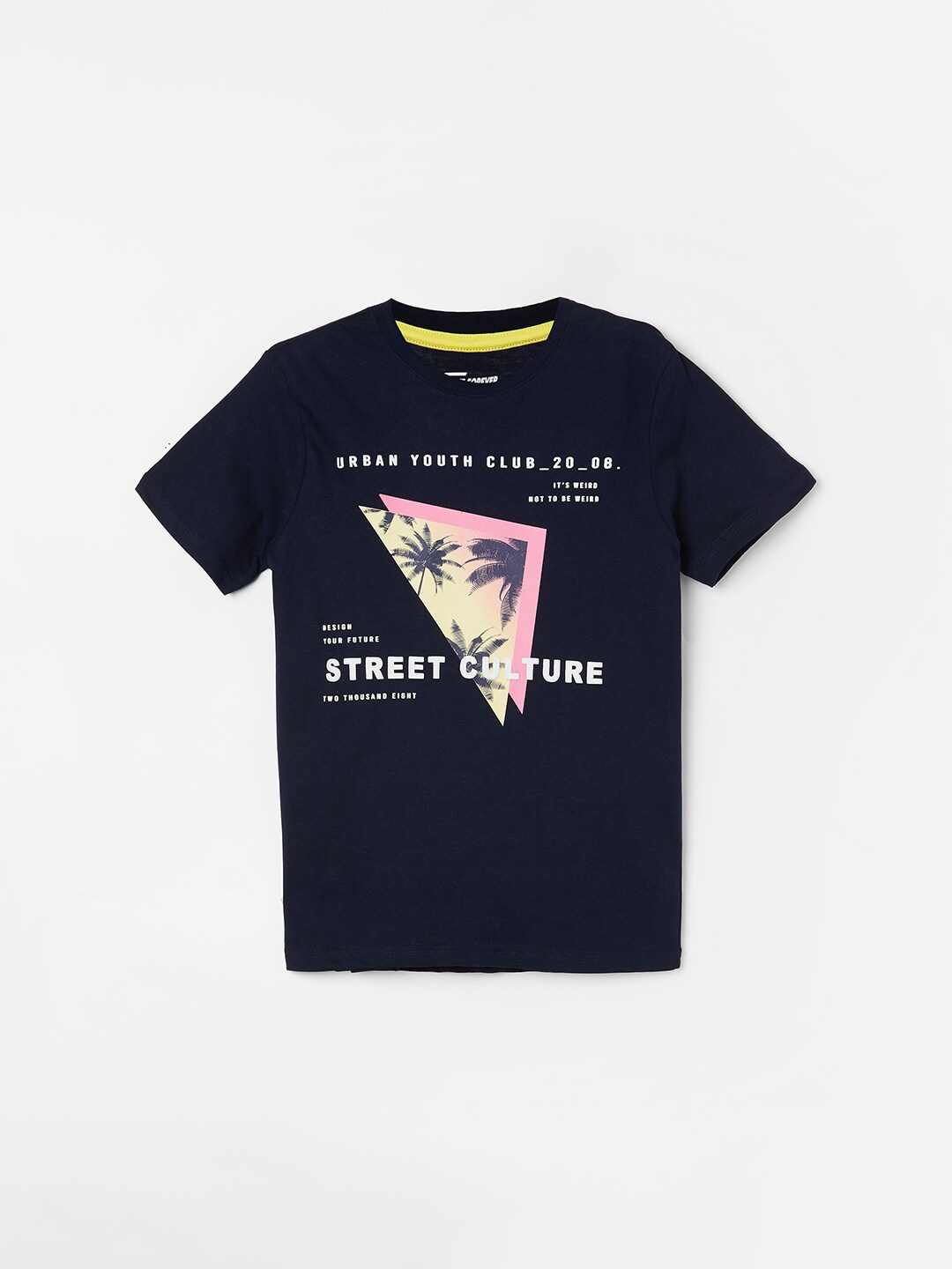 

Fame Forever by Lifestyle Boys Graphic Printed Cotton Casual T-shirt, Blue
