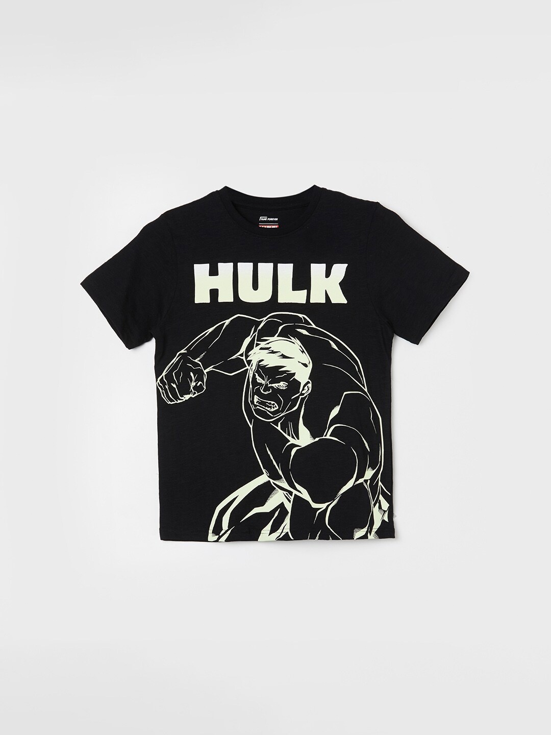 

Fame Forever by Lifestyle Boys Hulk Graphic Printed Cotton Casual T-shirt, Black