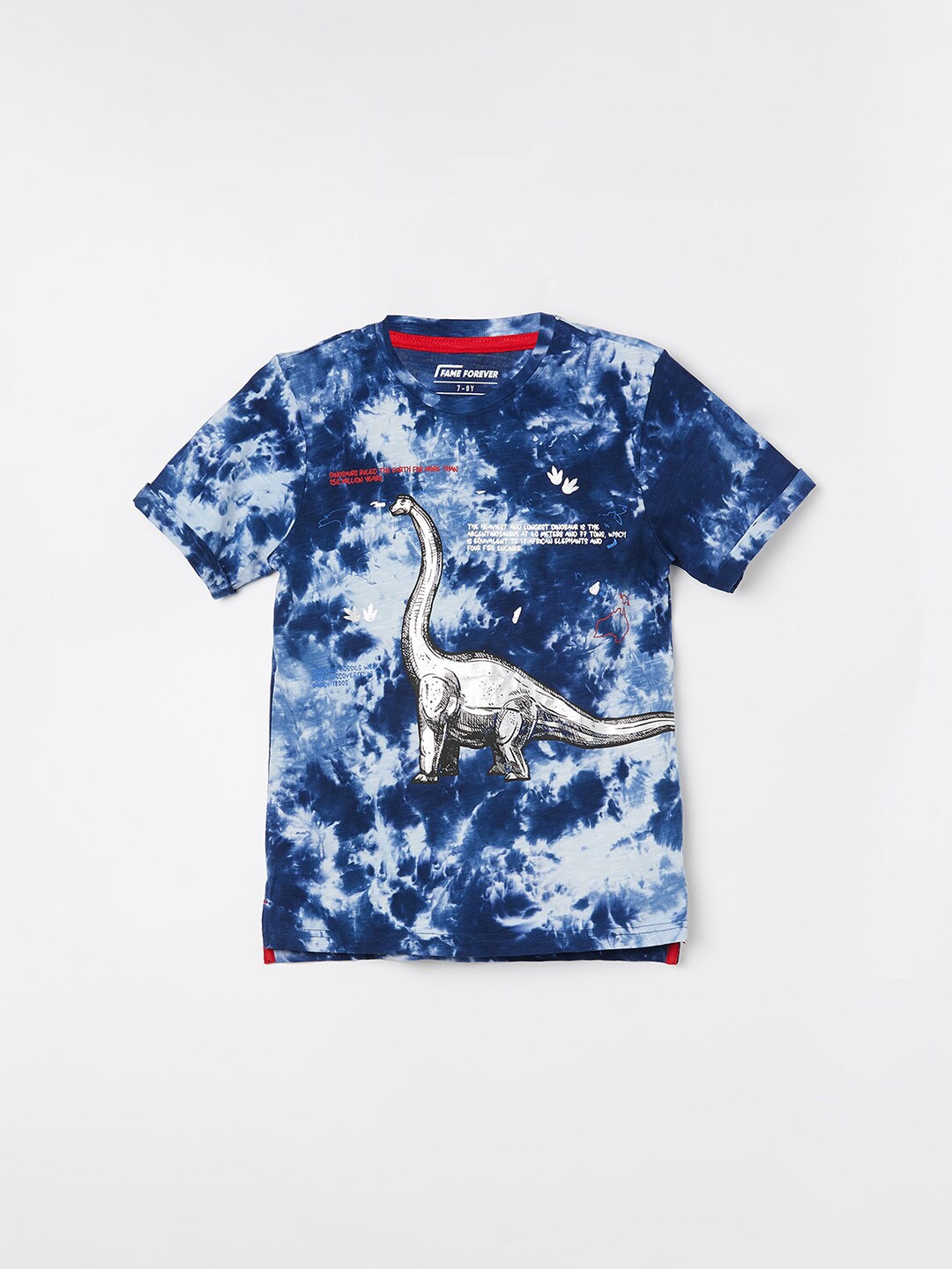 

Fame Forever by Lifestyle Boys Graphic Printed Cotton Casual T-shirt, Blue