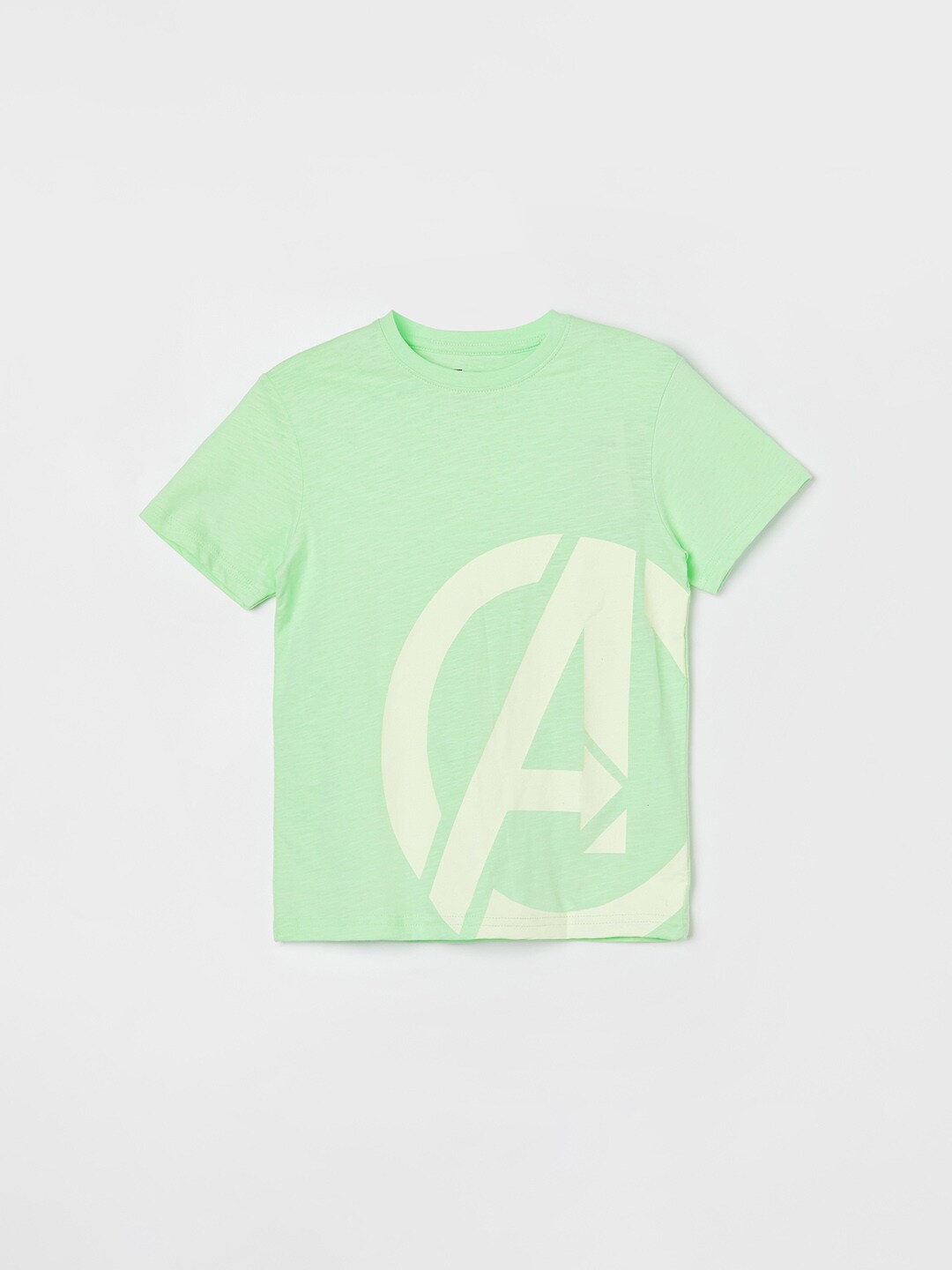 

Fame Forever by Lifestyle Boys Avengers Graphic Printed Cotton Casual T-shirt, Green