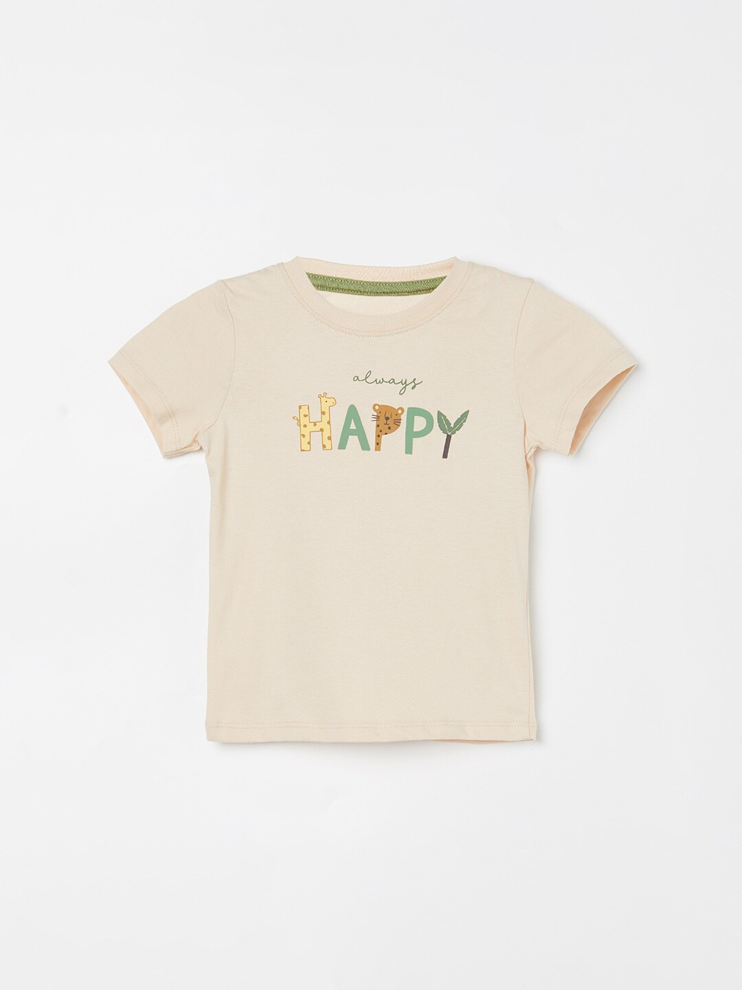 

Juniors by Lifestyle Boys Round Neck Tropical Cotton T-shirt, Pink