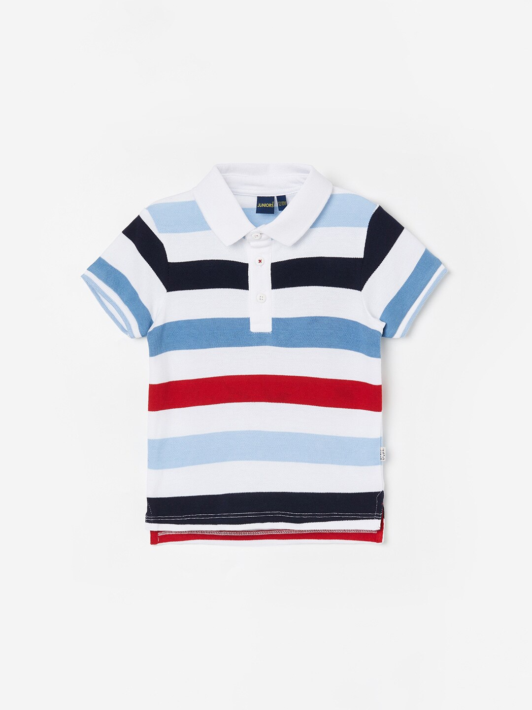 

Juniors by Lifestyle Boys Striped Polo Collar Pockets Cotton T-shirt, Blue