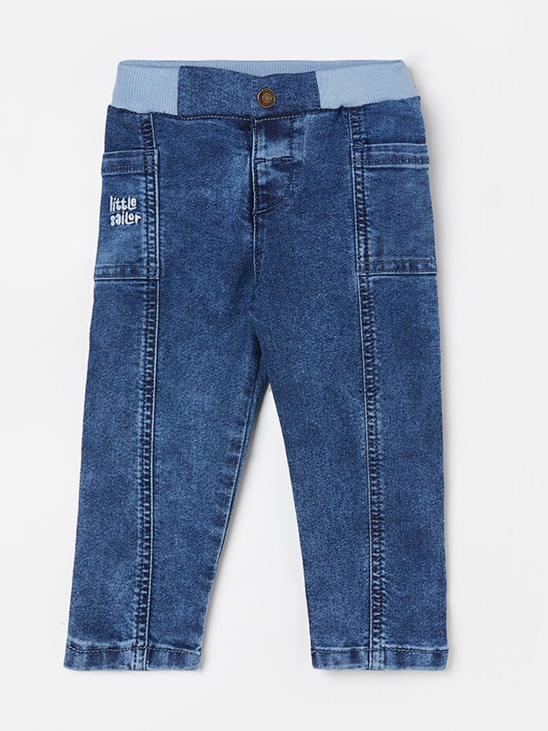 

Juniors by Lifestyle Boys Mid Rise Clean Look Pure Cotton Jeans, Blue