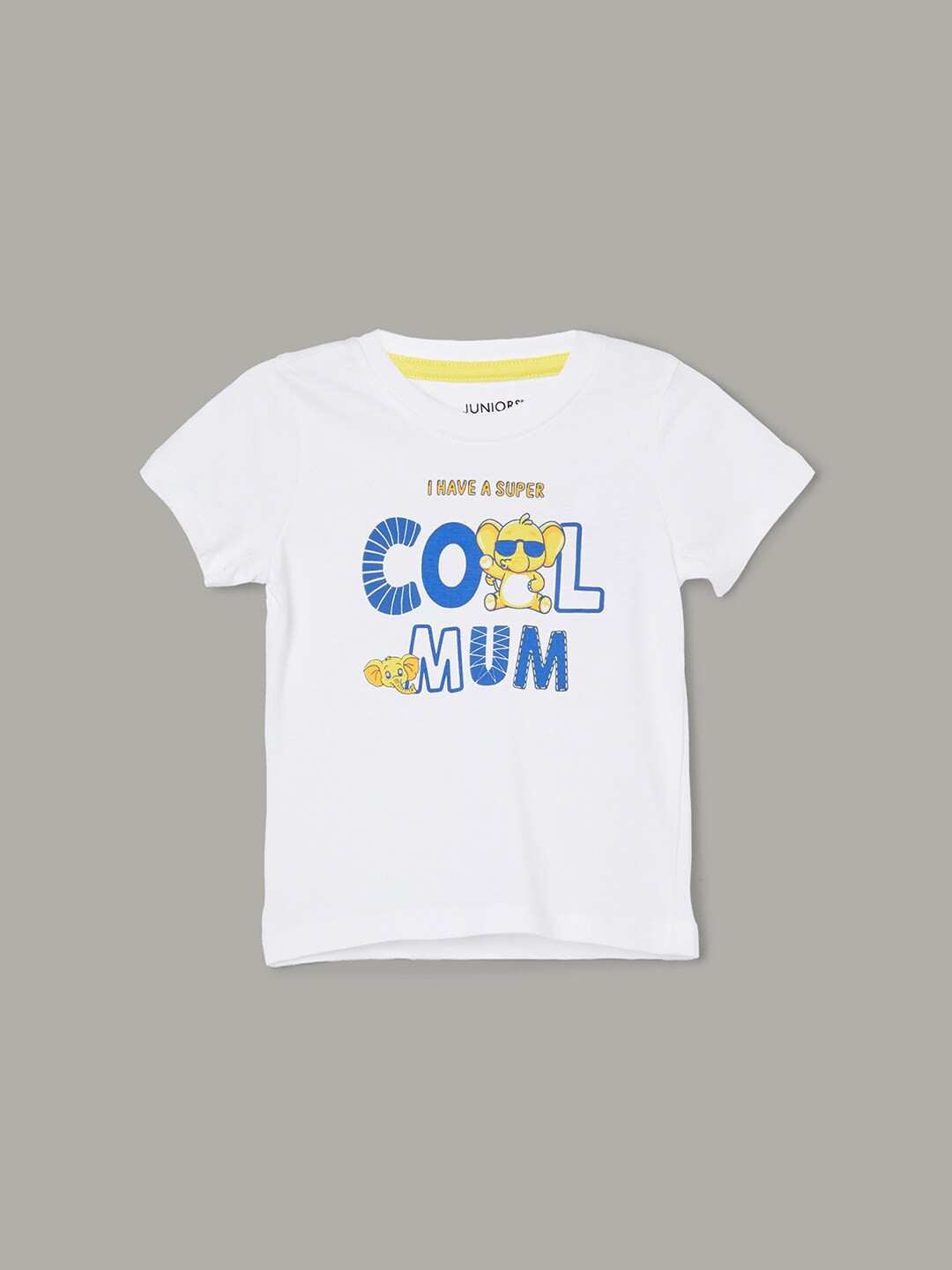 

Juniors by Lifestyle Boys Printed Applique Cotton T-shirt, White