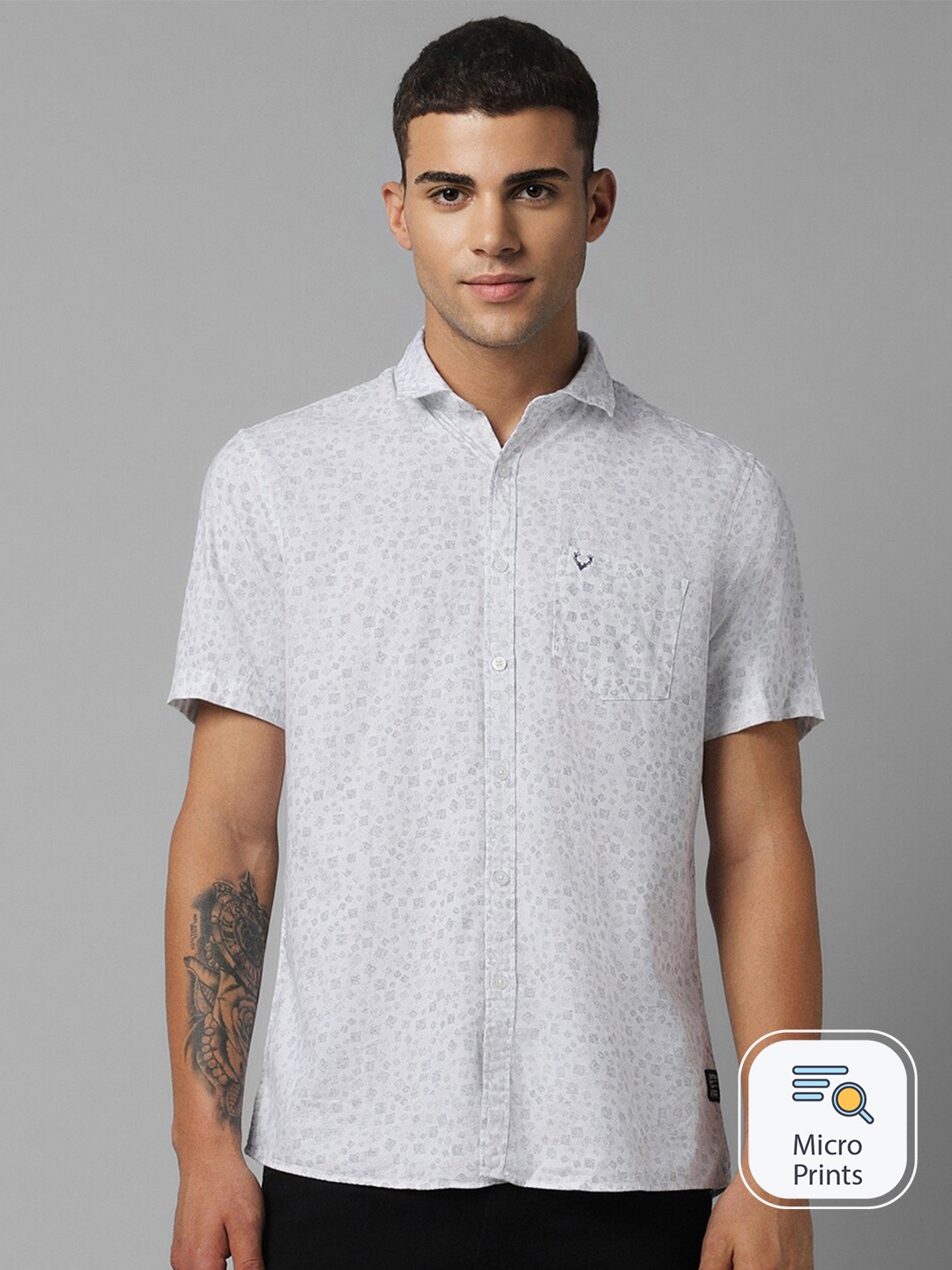 

Allen Solly Micro Ditsy Printed Casual Shirt, White