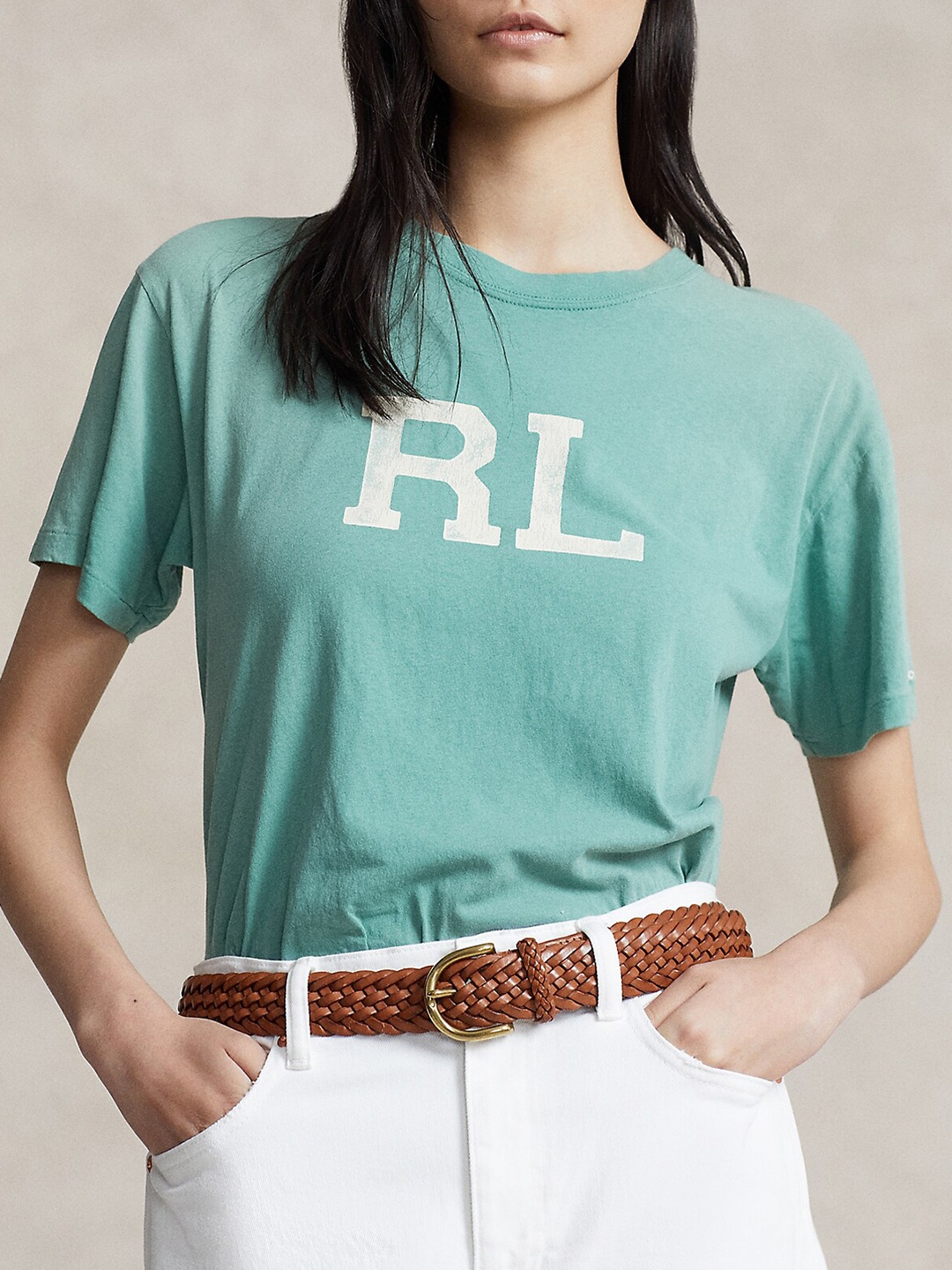 

Polo Ralph Lauren Round Neck Short Sleeves Cotton RL Logo Jersey Tshirt, Green