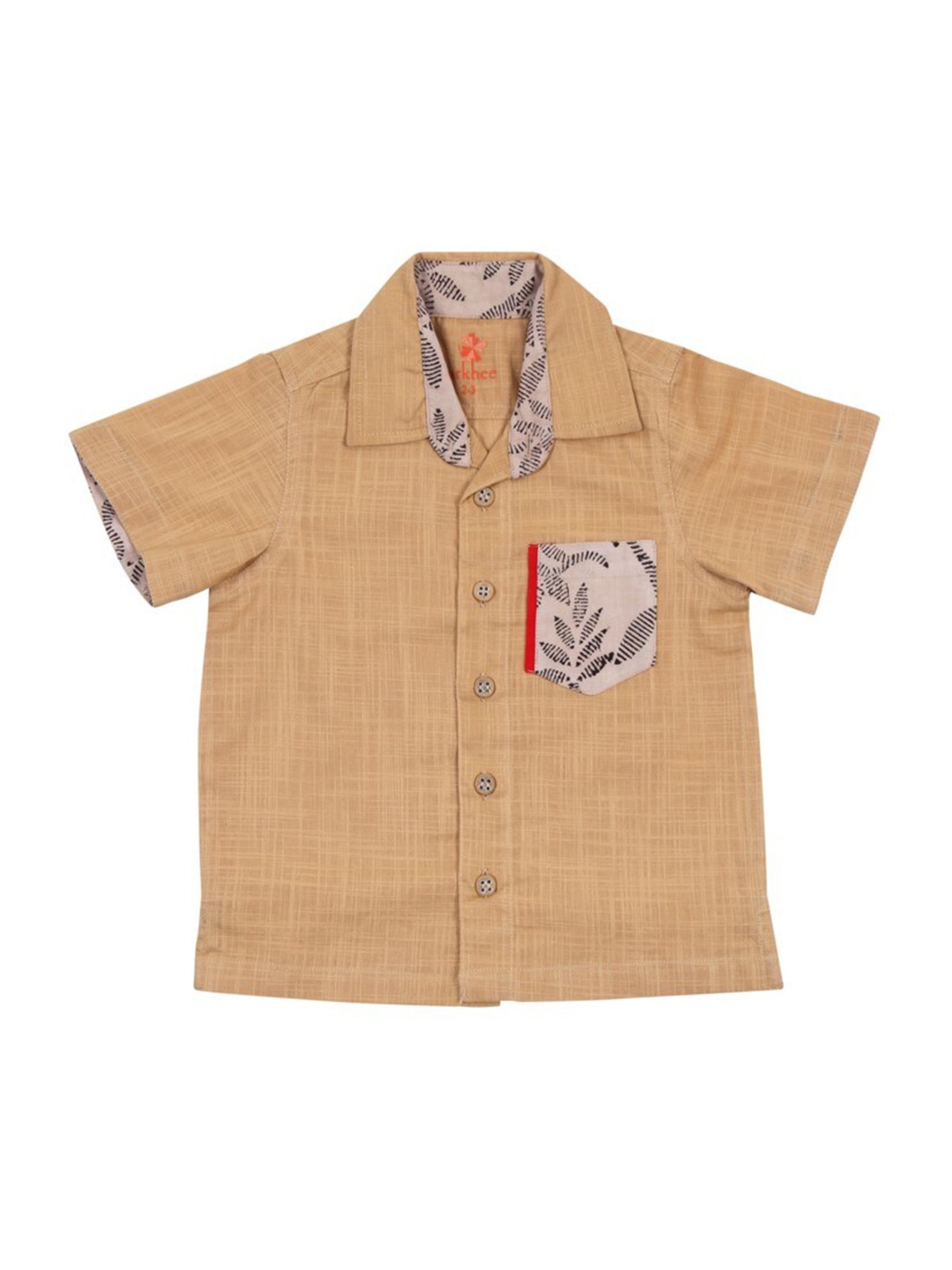 

charkhee Boys Smart Opaque Cotton Casual Shirt, Beige
