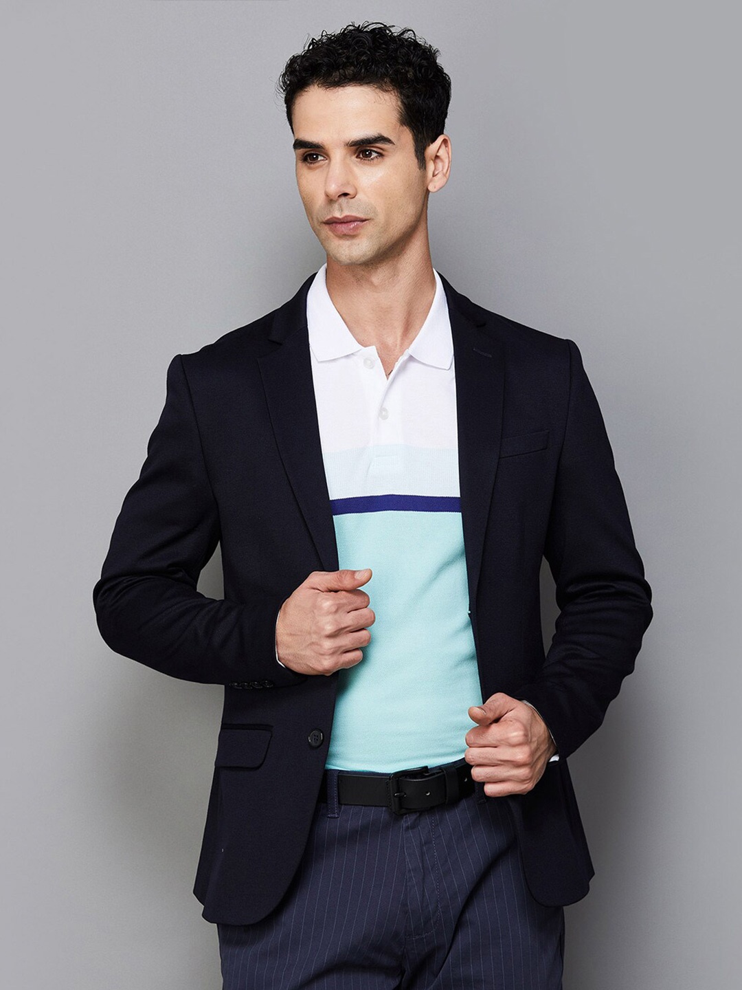 

CODE by Lifestyle Men Slim-Fit Single-Breasted Blazer, Blue