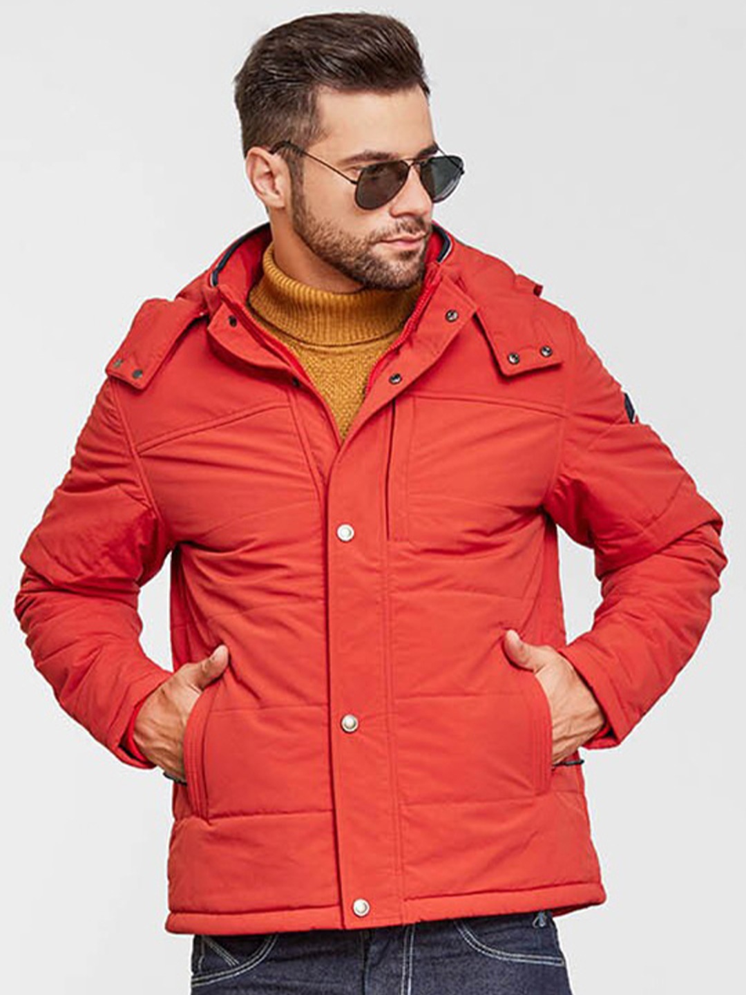 

LURE URBAN Hooded Puffer Jacket, Orange
