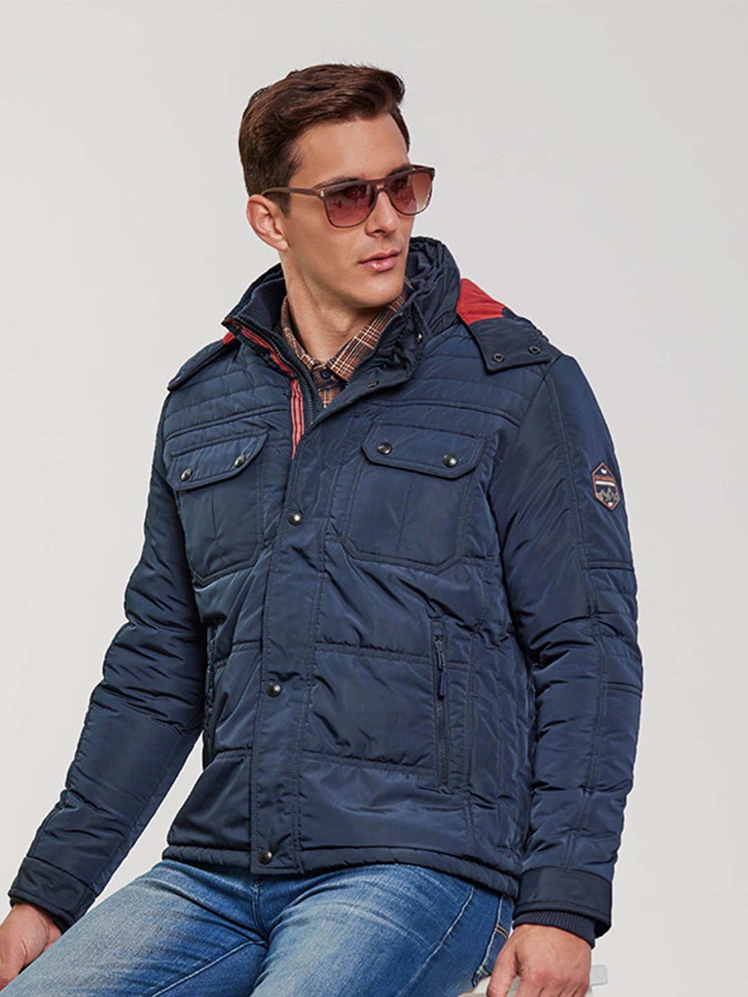 

LURE URBAN Hooded Padded Jacket, Navy blue
