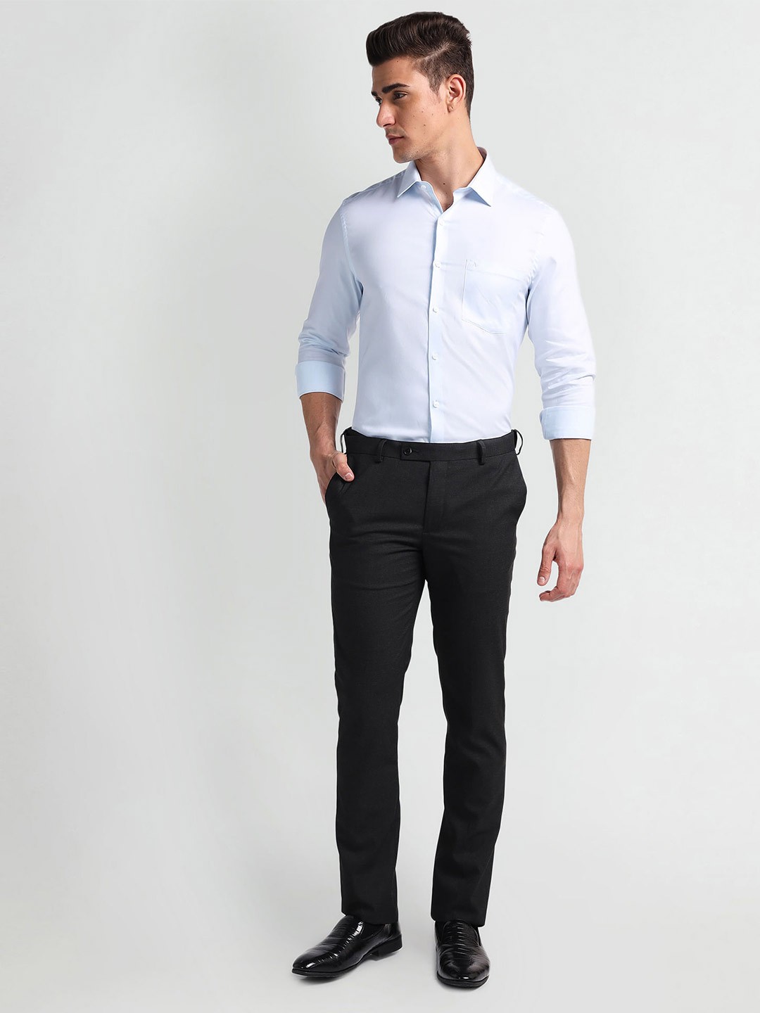 

Arrow Slim Fit Long Sleeves Cotton Formal Shirt, Blue