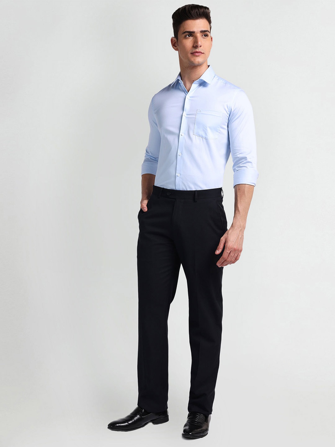 

Arrow Slim Fit Cotton Formal Shirt, Blue