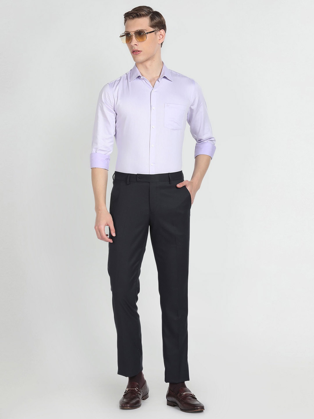 

Arrow Slim Fit Dobby Shirt, Purple