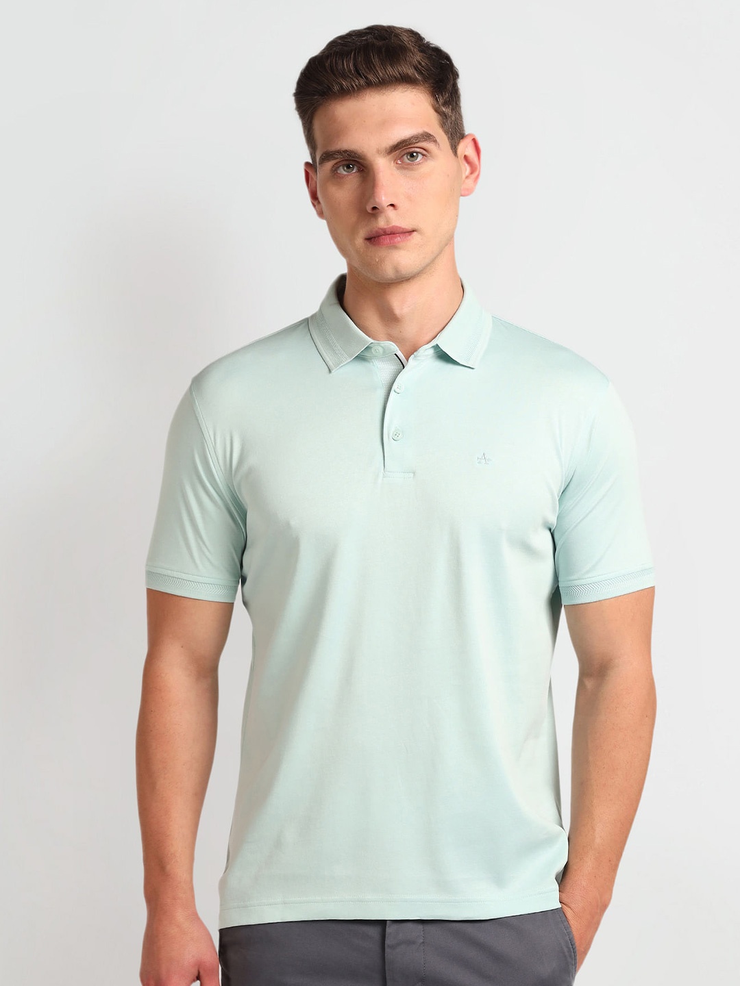 

Arrow Regular Fit Solid Cotton Polo T-shirt, Blue