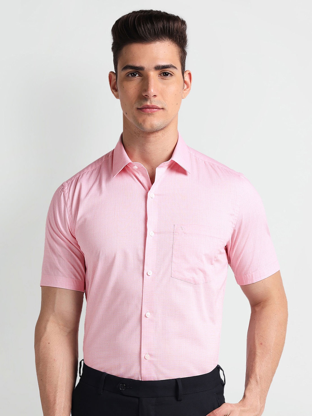 

Arrow Vertical Stripes Slim Fit Cotton Formal Shirt, Red