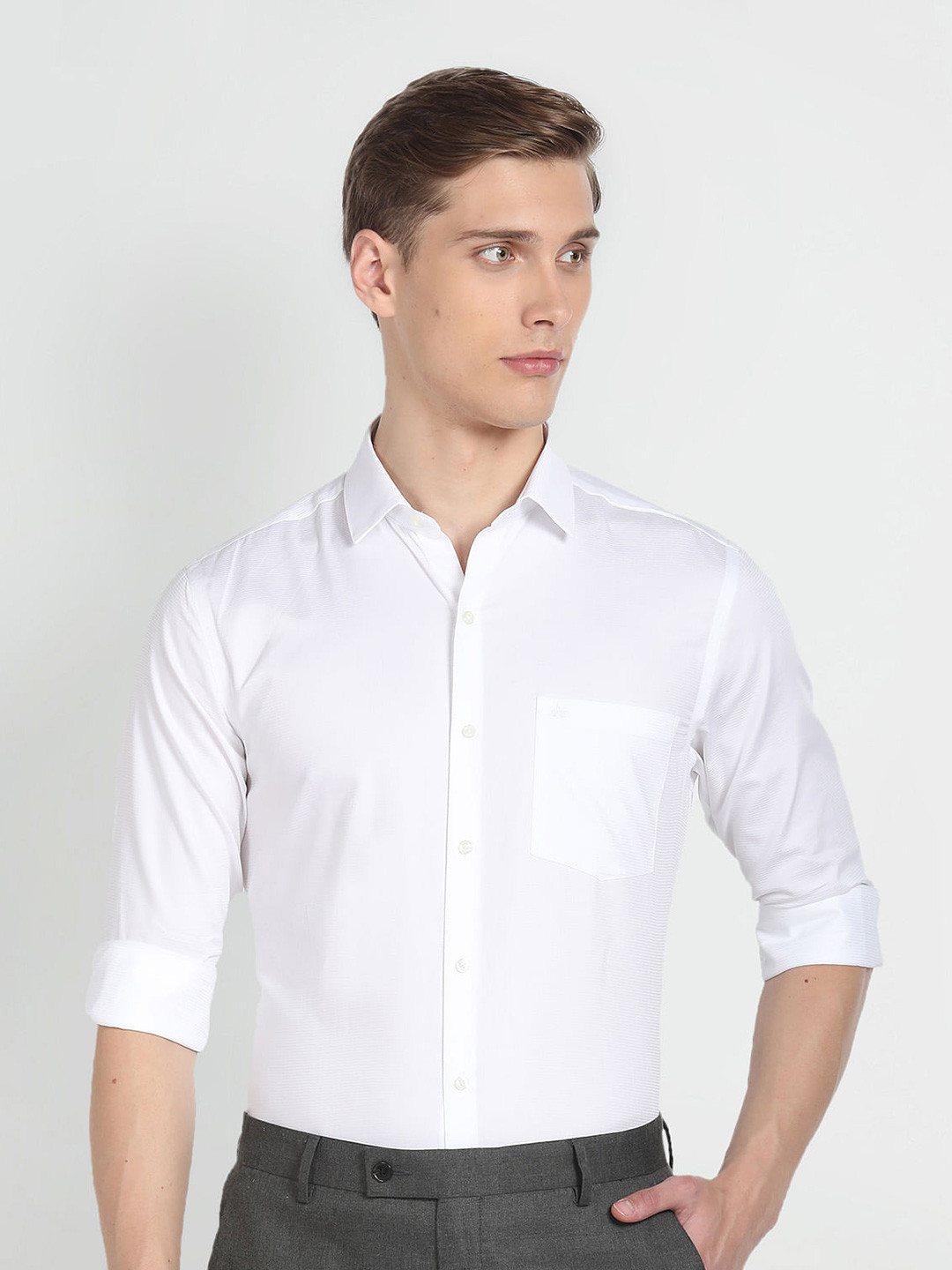

Arrow Slim Fit Cotton Formal Shirt, White