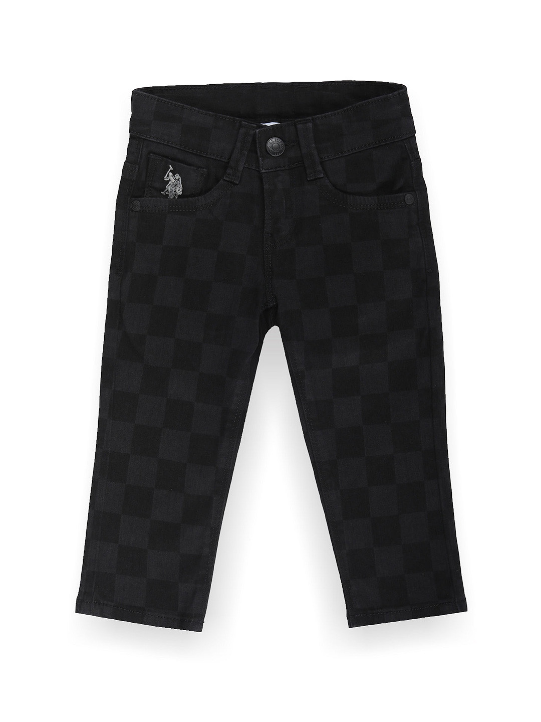 

U.S. Polo Assn. Kids Boys Black Classic Slim Fit Stretchable Jeans