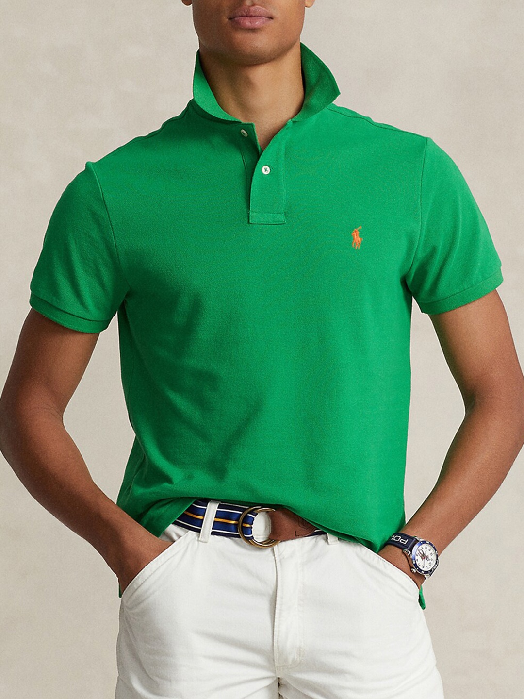 

Polo Ralph Lauren Custom Cotton Slim-Fit Tshirts, Green