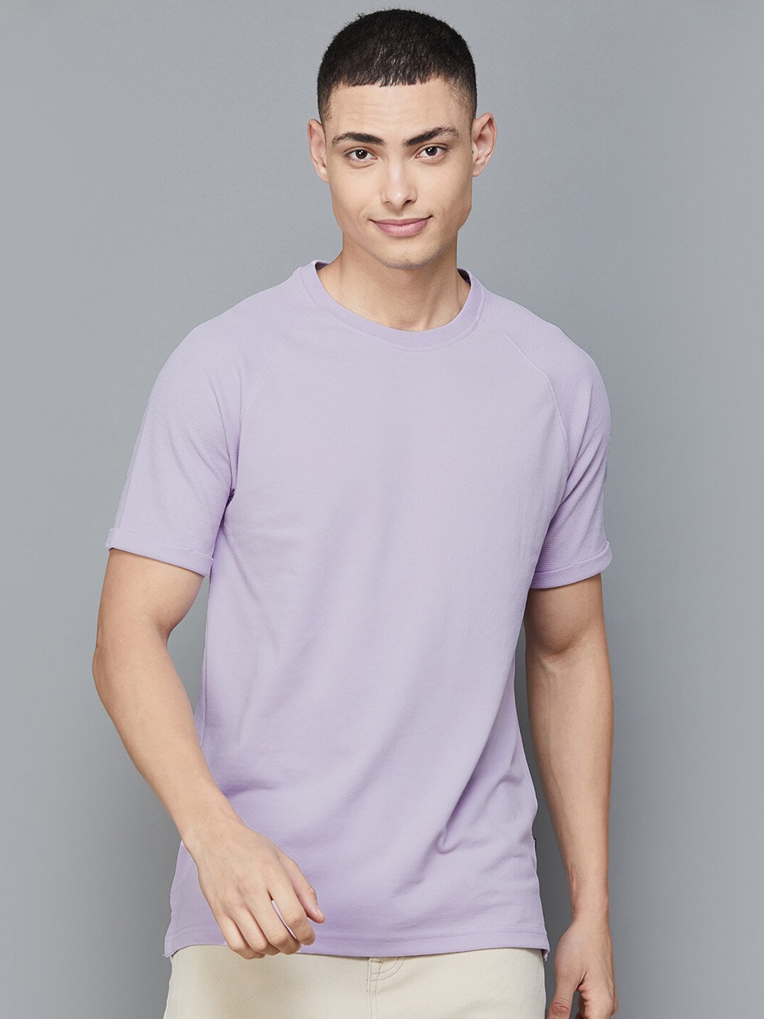 

Fame Forever by Lifestyle Cotton Raw Edge Tshirt, Purple