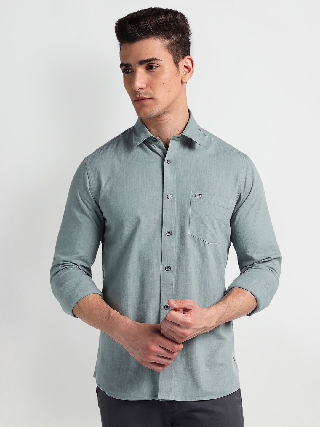 

Arrow Sport Slim Fit Opaque Cotton Casual Shirt, Grey