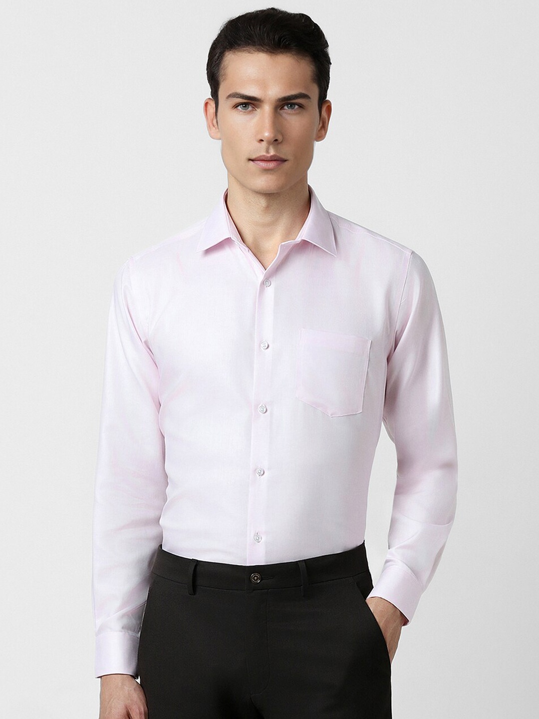 

Van Heusen Textured Pure Cotton Formal Shirt, Pink