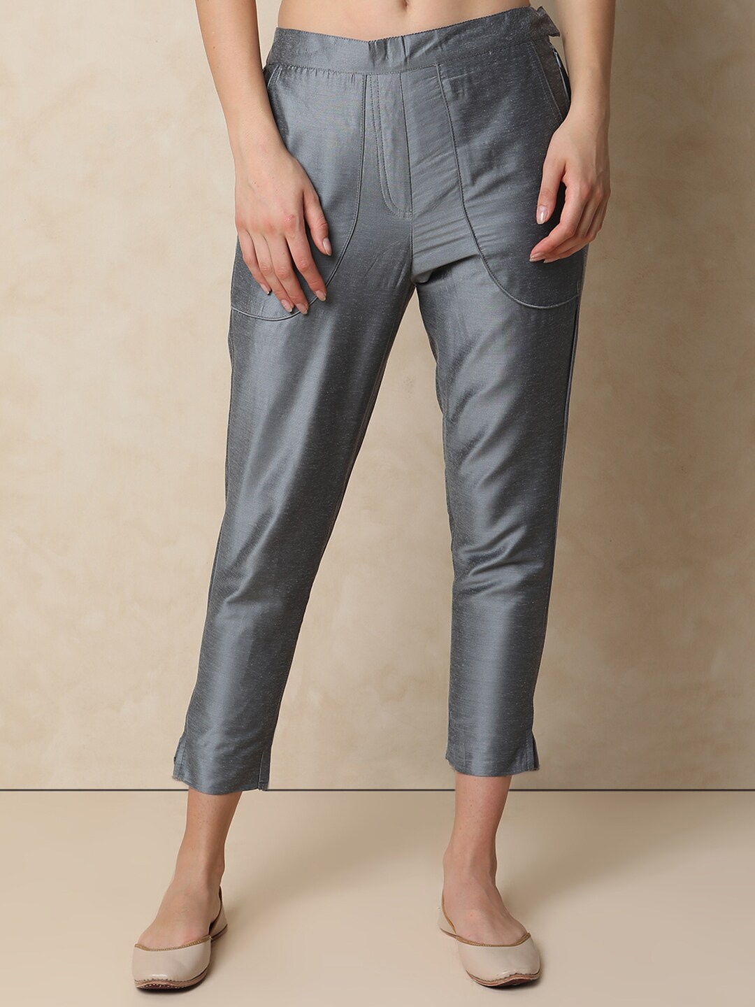 

Indifusion Women Culottes Trouser, Grey