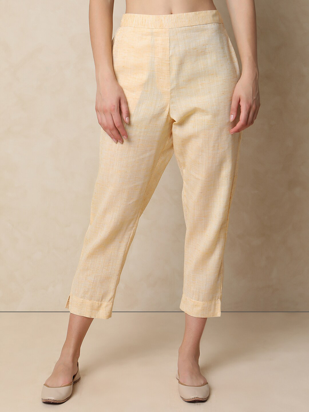 

Indifusion Women Mid-Rise Culottes Trousers, Beige