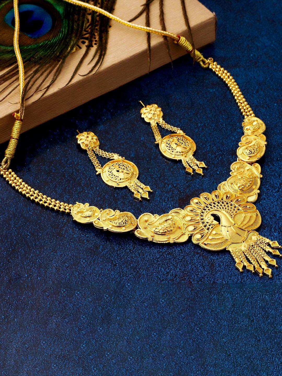 

MANSIYAORANGE Gold Plated Jewellery Set
