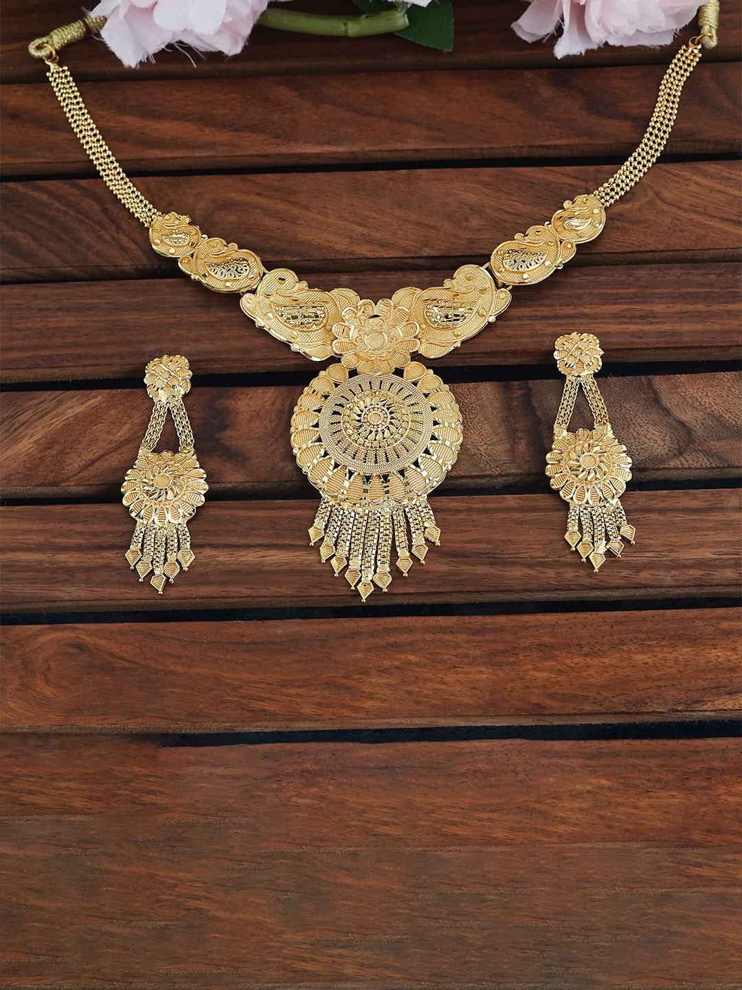 

MANSIYAORANGE Gold-Plated Jewellery Set