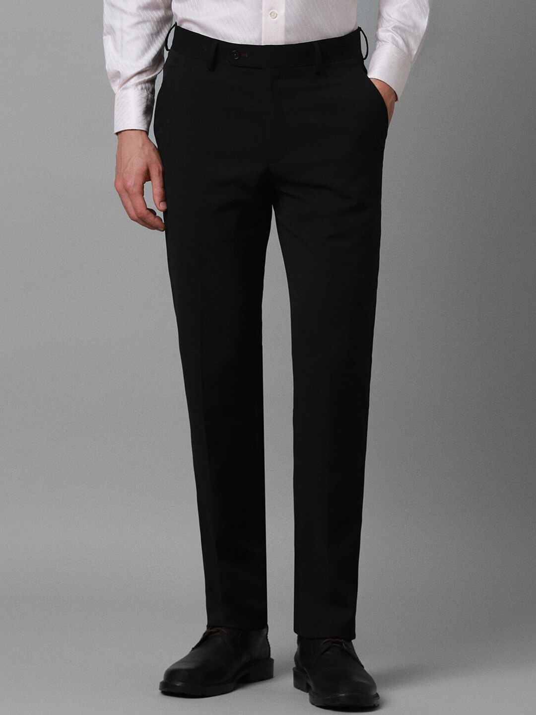 

Luxure by Louis Philippe Men Slim Fit Formal Trousers, Black