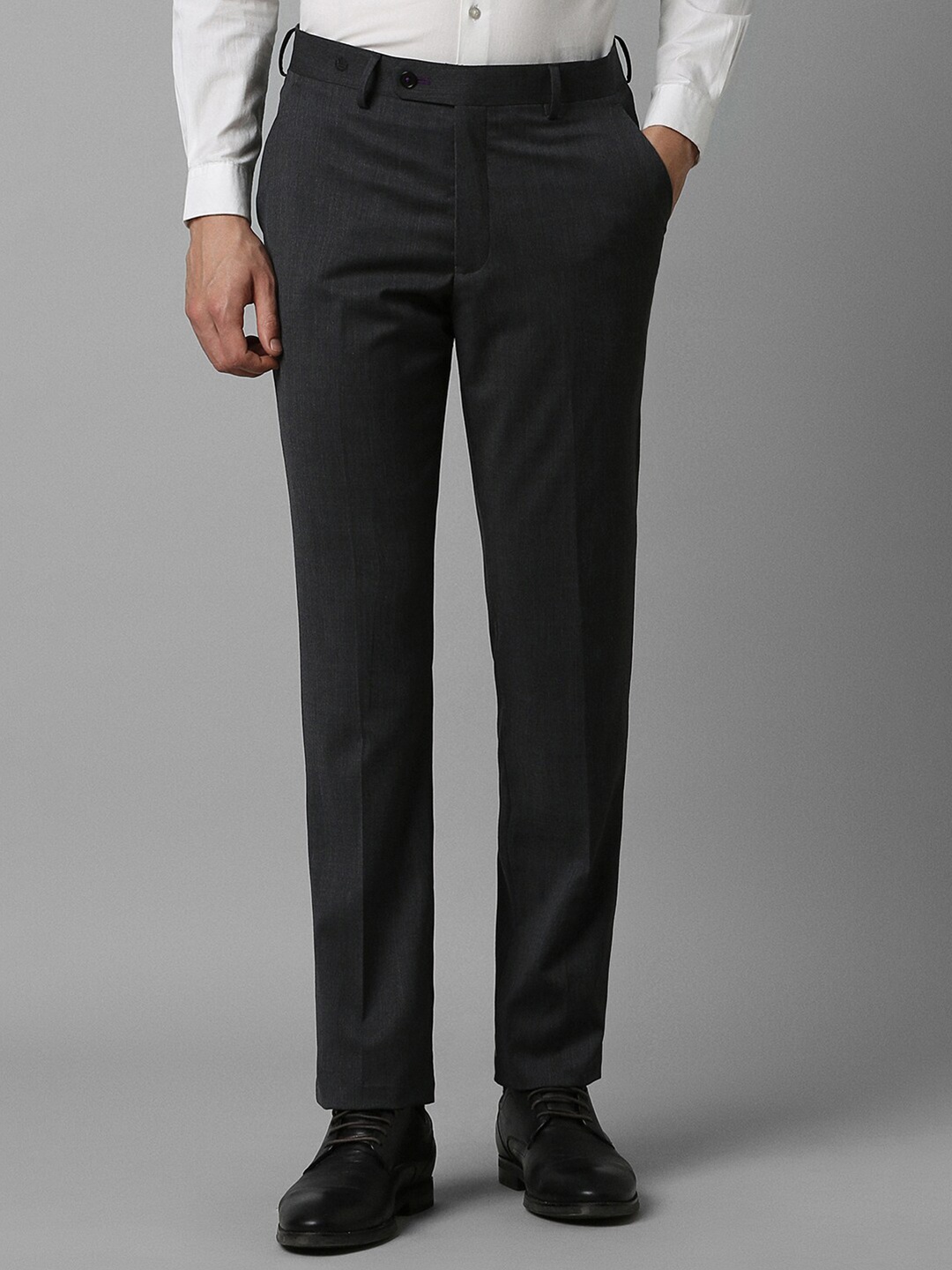 

Luxure by Louis Philippe Men Slim Fit Formal Trousers, Black