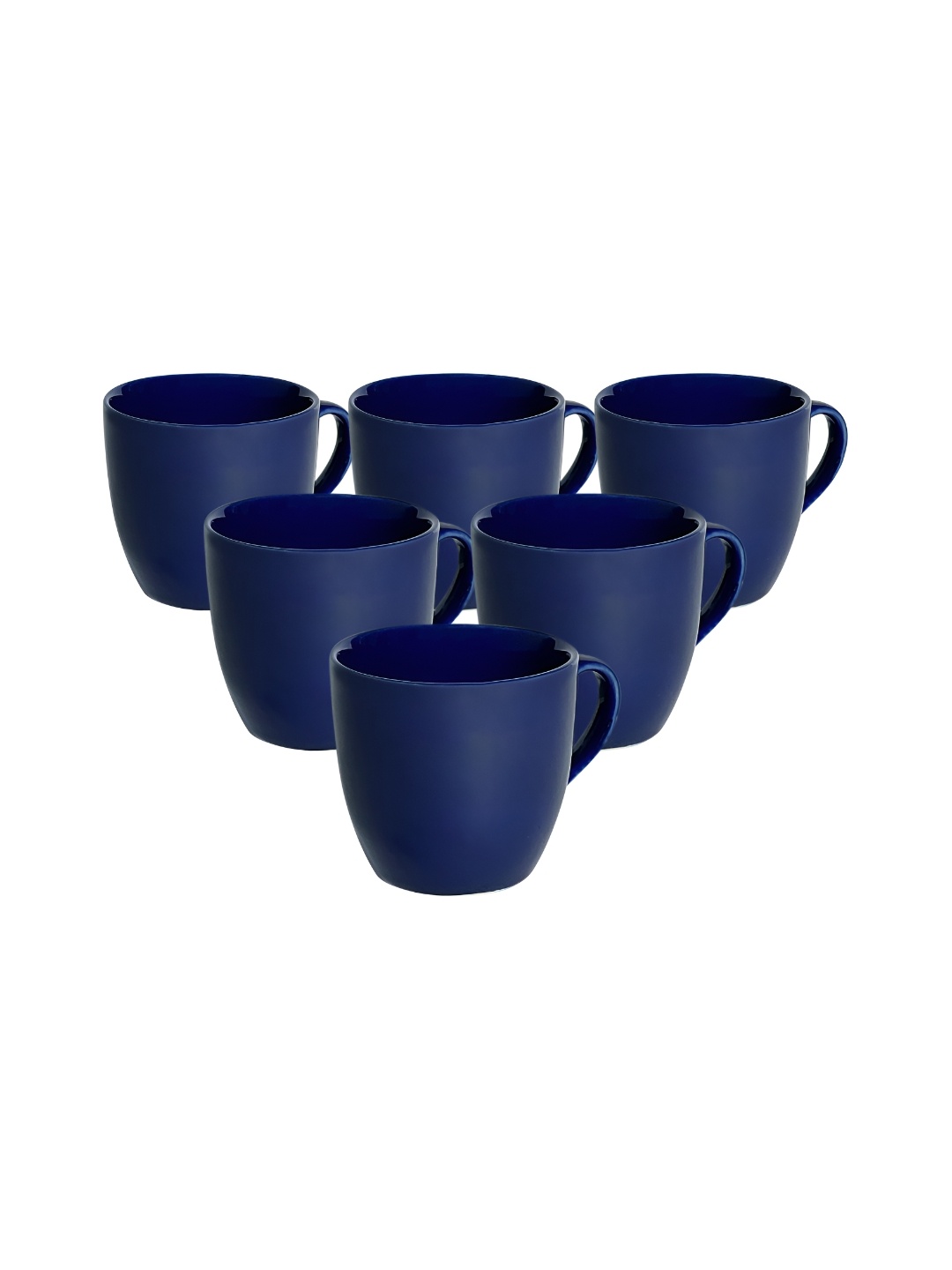 

Farkraft Blue 6 Pieces Ceramic Matte Finish Cups 150ml