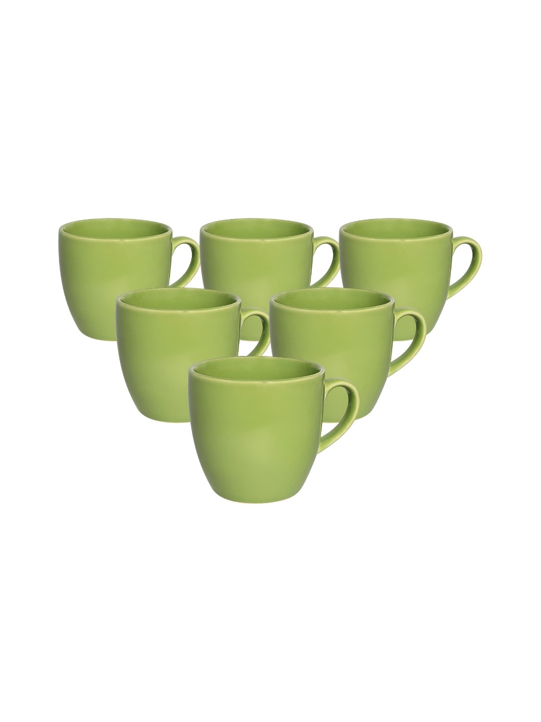 

Farkraft Green 6 Pieces Ceramic Matte Finish Cups 150ml