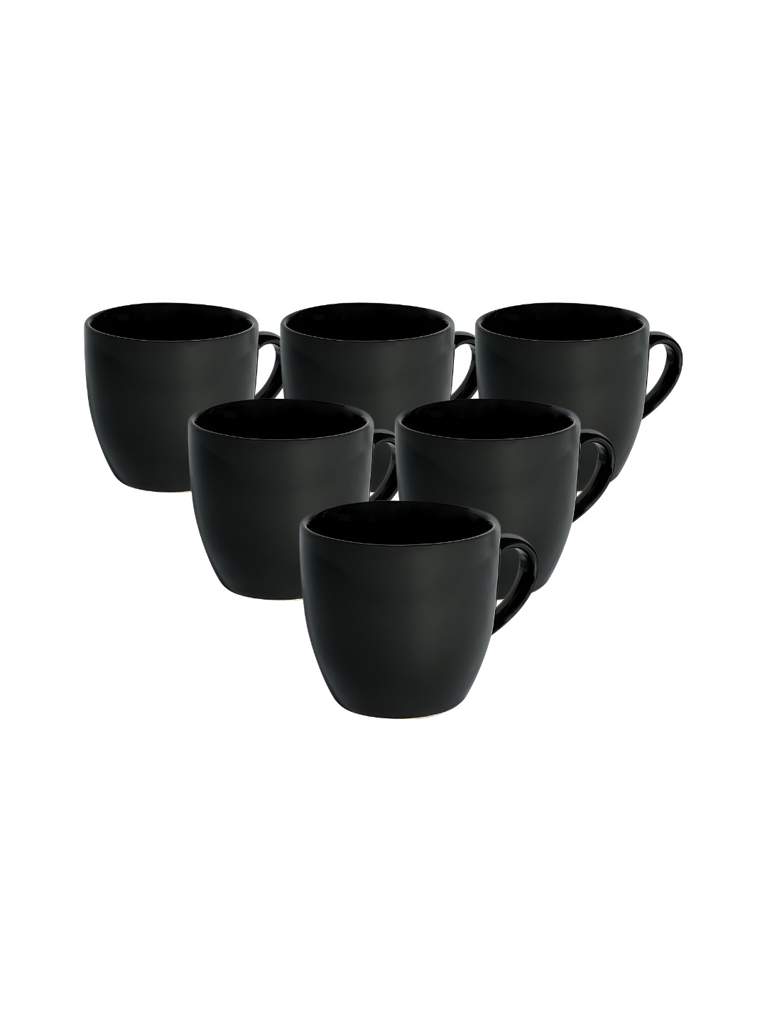 

Farkraft Black 6 Pieces Ceramic Matte Finish Cups 150ml