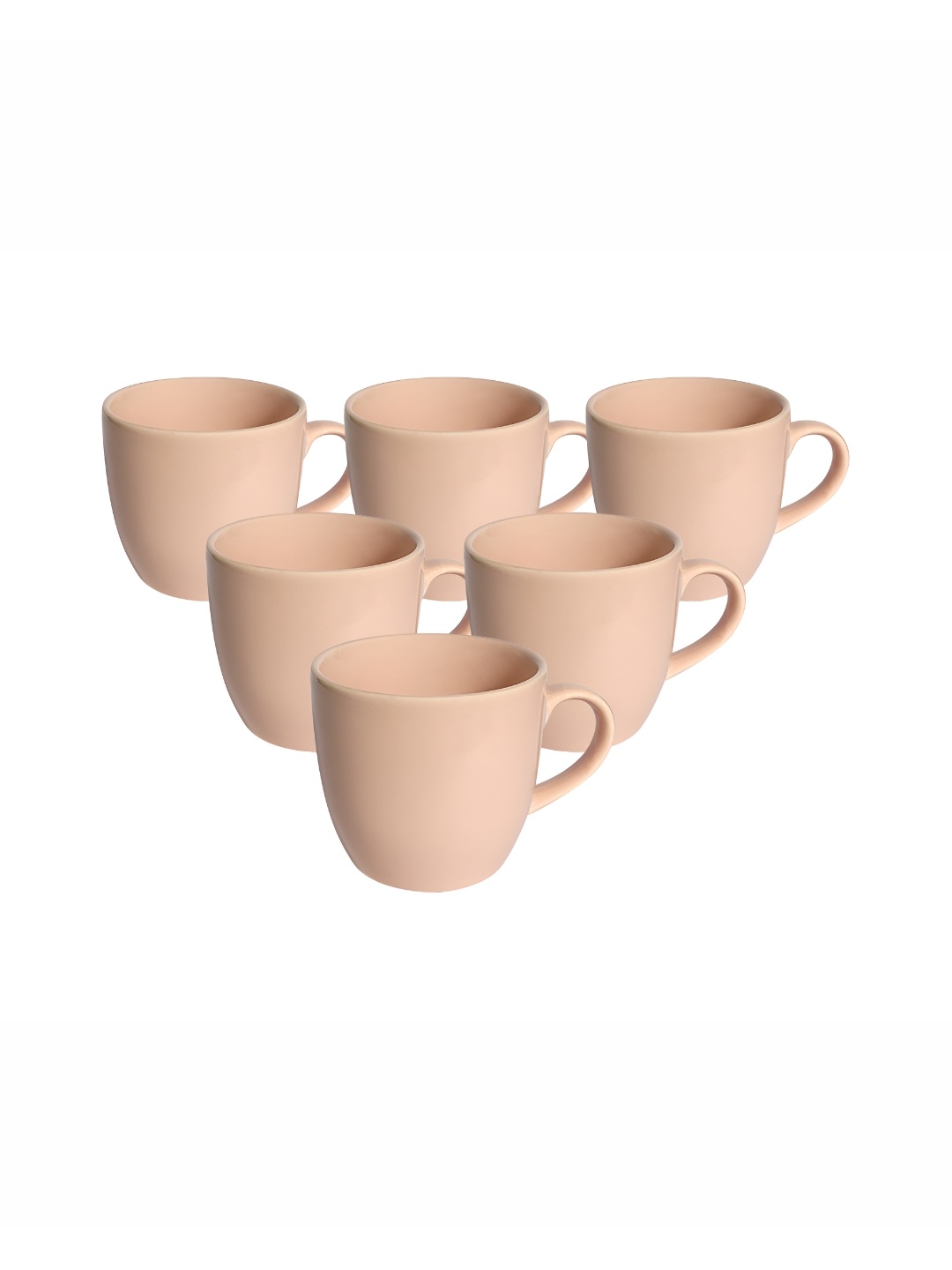 

Farkraft Pink 6 Pieces Ceramic Matte Finish Cups 150ml